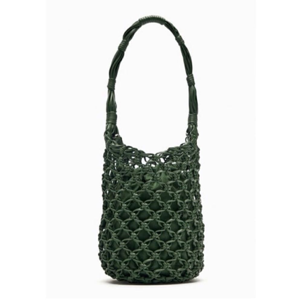 ZARA Woven Bucket Bag NWT